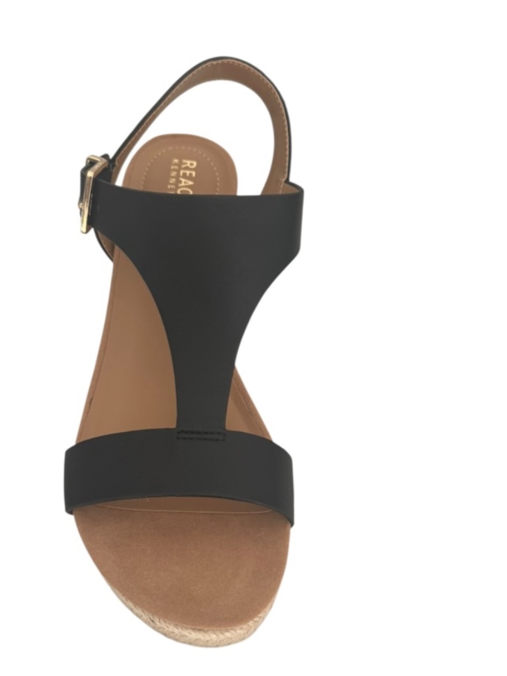 Kenneth Cole Reaction Card Wedge Women's Shoes Black Smooth 6.5M - NWB - Picture 2 of 4